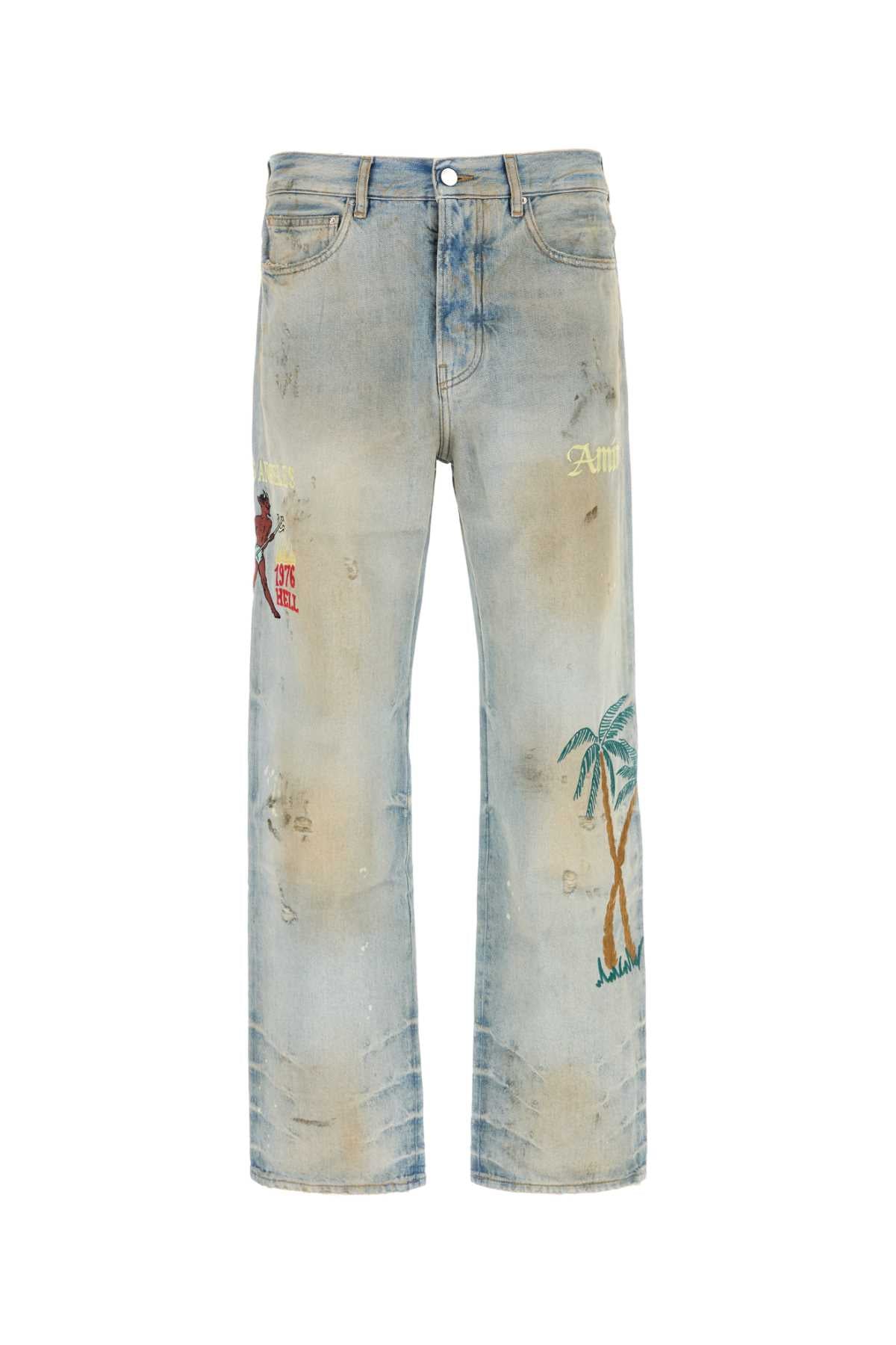 AMIRI EMBROIDERED SINNERS JEAN For Men Exterior: 100% Cotton