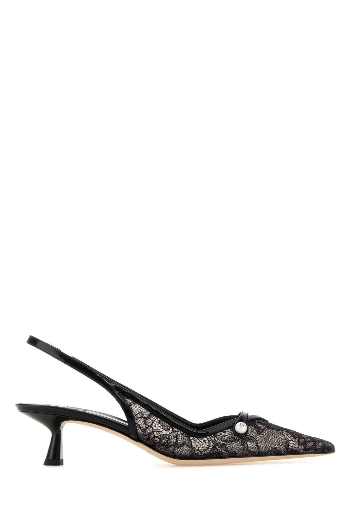 JIMMY CHOO AMITA 45 For Women Exterior: 100% Fabric Interior: 100% Fabric 100% Leather Sole: Leather