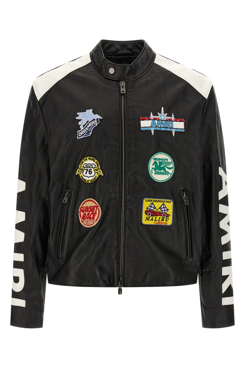 AMIRI 'Amiri Patch Racer' jacket For Men 100% calfskin leather (Bos Taurus)