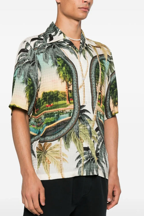 AMIRI 'Paradise Bowling' shirt For Men 100% viscose