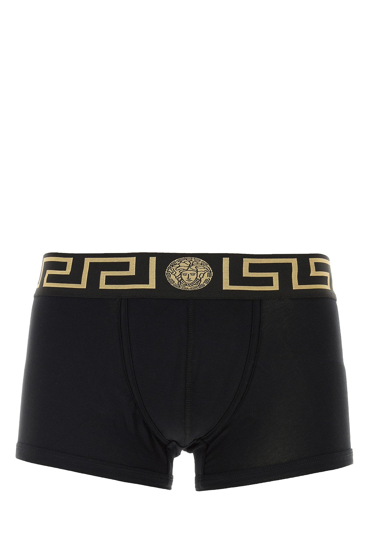 VERSACE UNDERPANTS LOW RISE TRUNK STRETCH BIO COTTON JERS For Men 1.Outer Fabric:6% Elastane, 94% CottonGusset:6% Elastane, 94% CottonTrim:9% Elastane, 9% Nylon, 82% Polyester