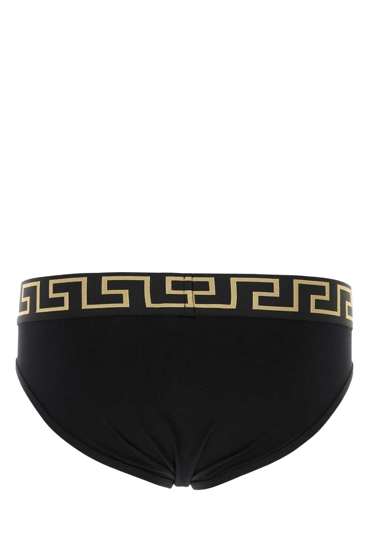 VERSACE BI-PACK SLIP JERSEY TOPEKA BI For Men 1.Outer Fabric:6% Elastane, 94% CottonGusset:6% Elastane, 94% CottonTrim:9% Elastane, 9% Nylon, 82% Polyester