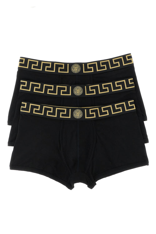 VERSACE 'Greca' 3-pack boxer set For Men 94% cotton 6% elastane