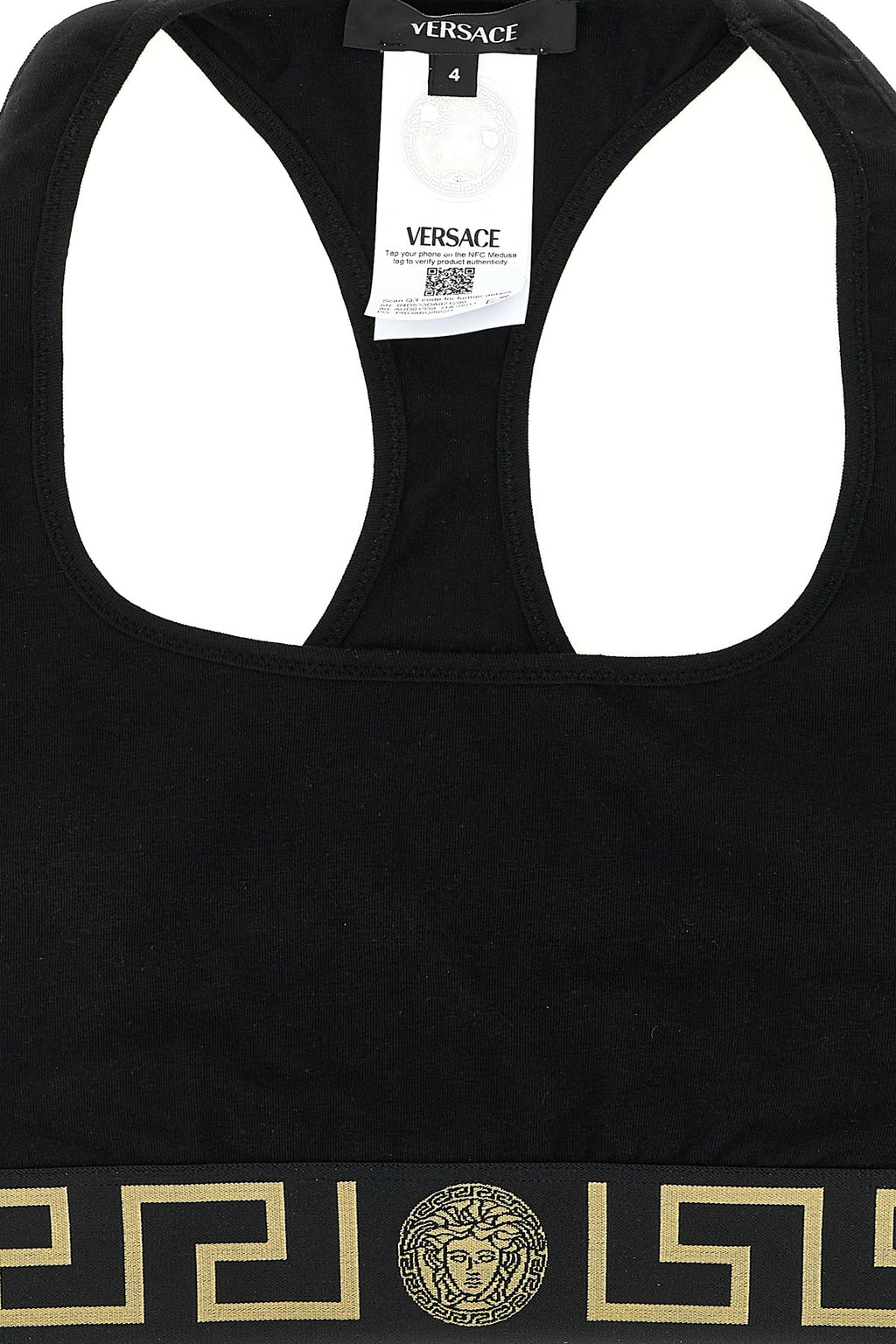 VERSACE Bra 'Greca' For Women 94% cotton 6% elastane