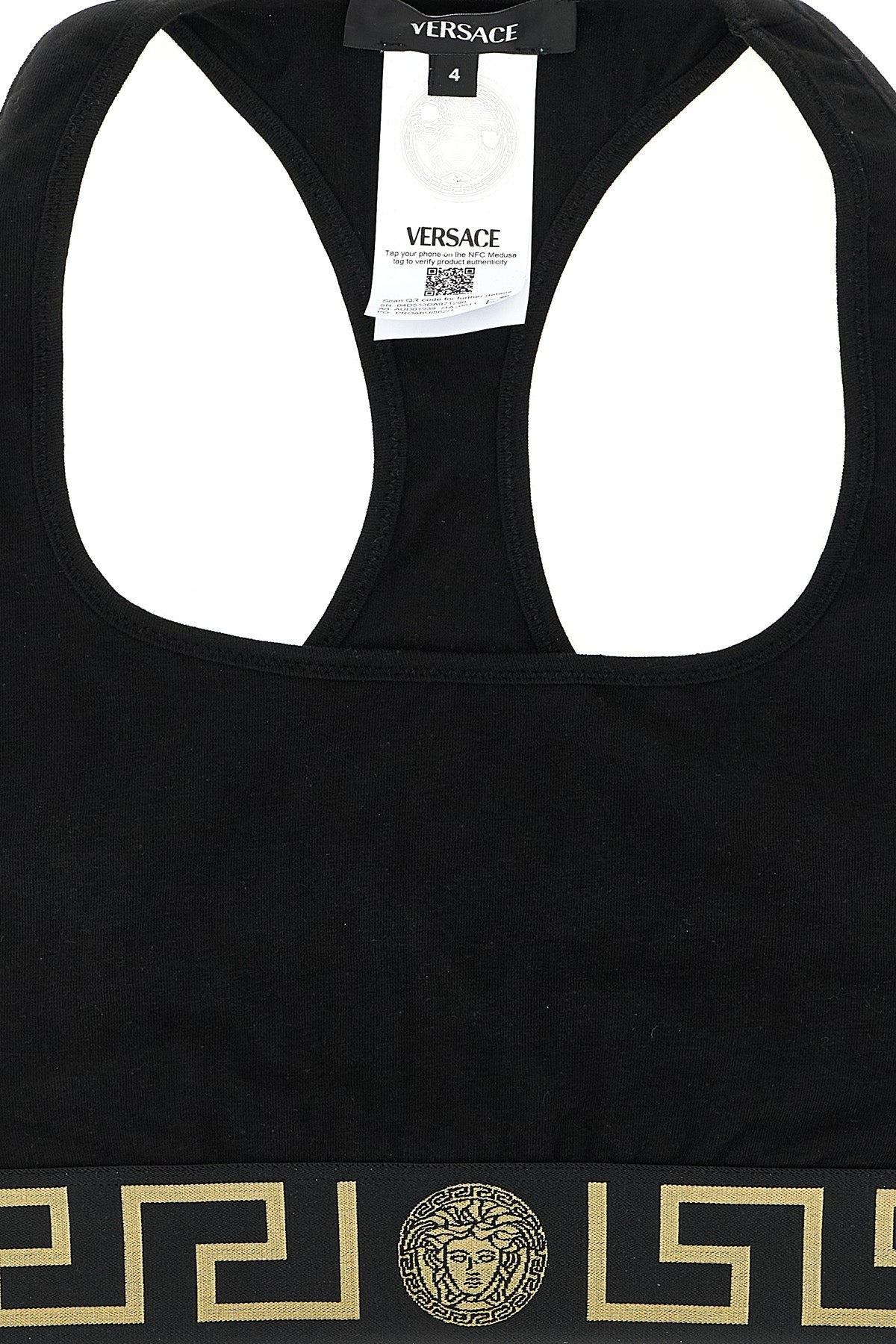 VERSACE Bra 'Greca' For Women 94% cotton 6% elastane