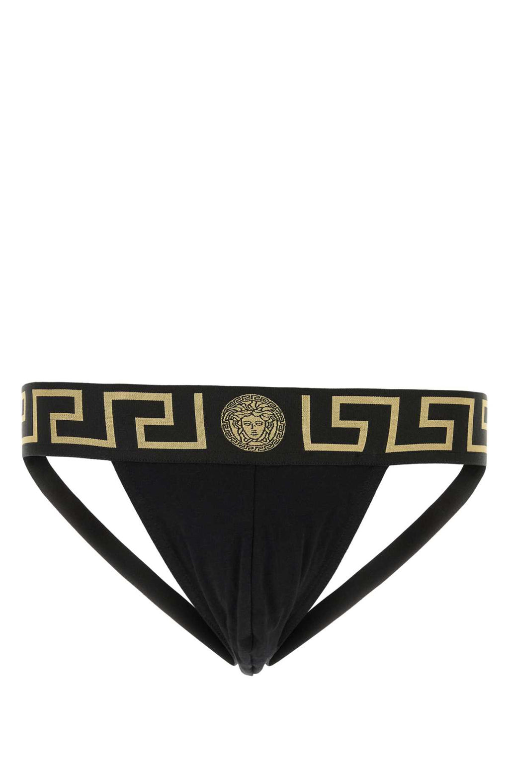 VERSACE UNDERPANTS JOCK STRAP JERSEY TOPEKA BI- For Men 1.Outer Fabric:6% Elastane, 94% Cotton2.Trim:2% Nylon, 17% Elastane, 81% PolyesterGusset:6% Elastane, 94% CottonTrim:9% Elastane, 9% Nylon, 82% Polyester
