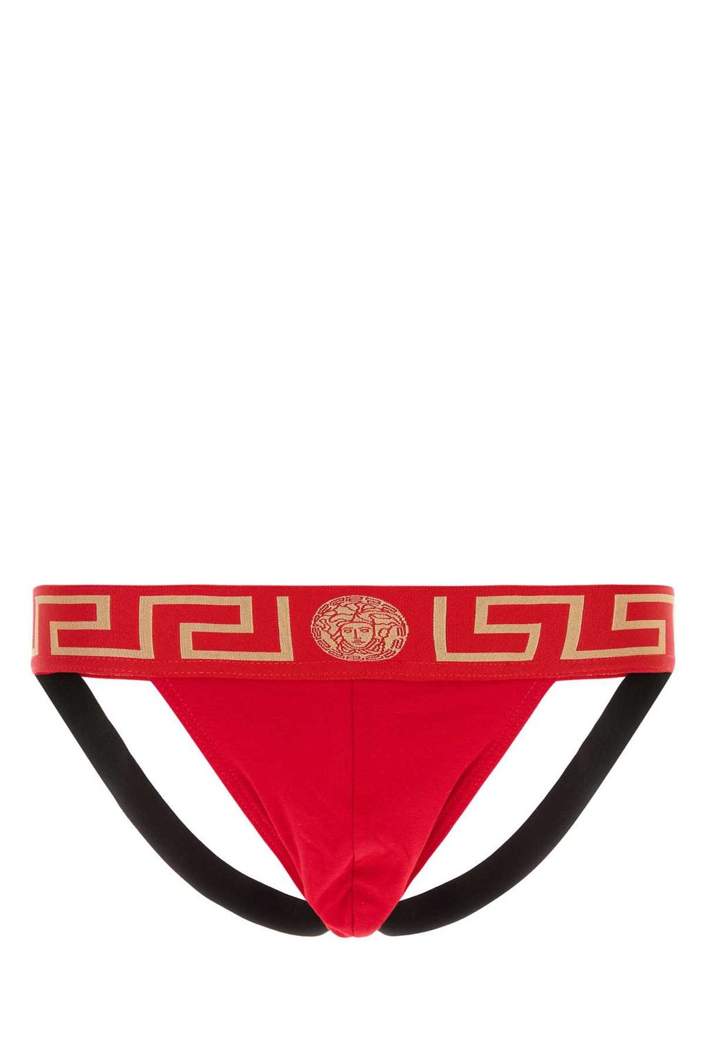 VERSACE UNDERPANTS JOCK STRAP JERSEY TOPEKA BI For Men 1.Outer Fabric:6% Elastane, 94% Cotton2.Trim:2% Nylon, 17% Elastane, 81% PolyesterGusset:6% Elastane, 94% CottonTrim:9% Elastane, 9% Nylon, 82% Polyester