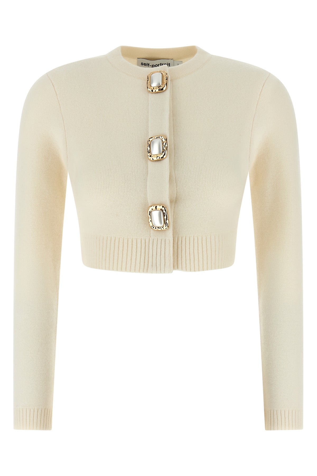 SELF PORTRAIT 'Cream Wool' cardigan For Women 93% wool 6% polyamide 1% elastane