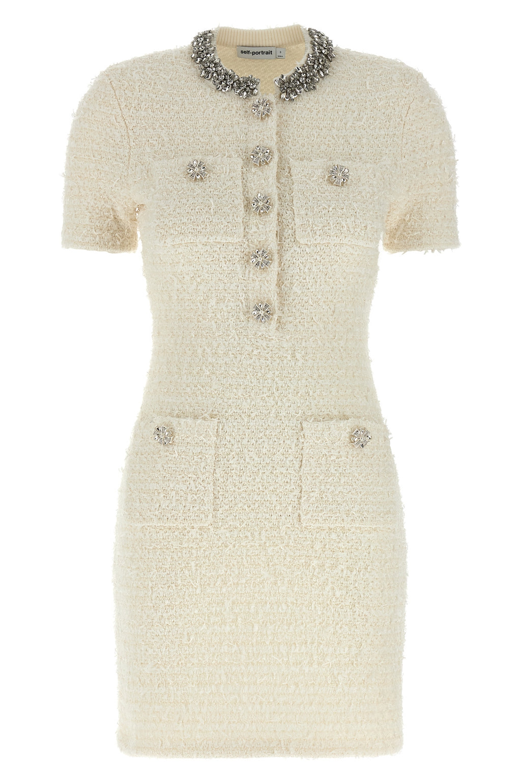 SELF PORTRAIT Knitted dress For Women 41% co, 30% pes, 15% pa, 13% wo, 1% ea