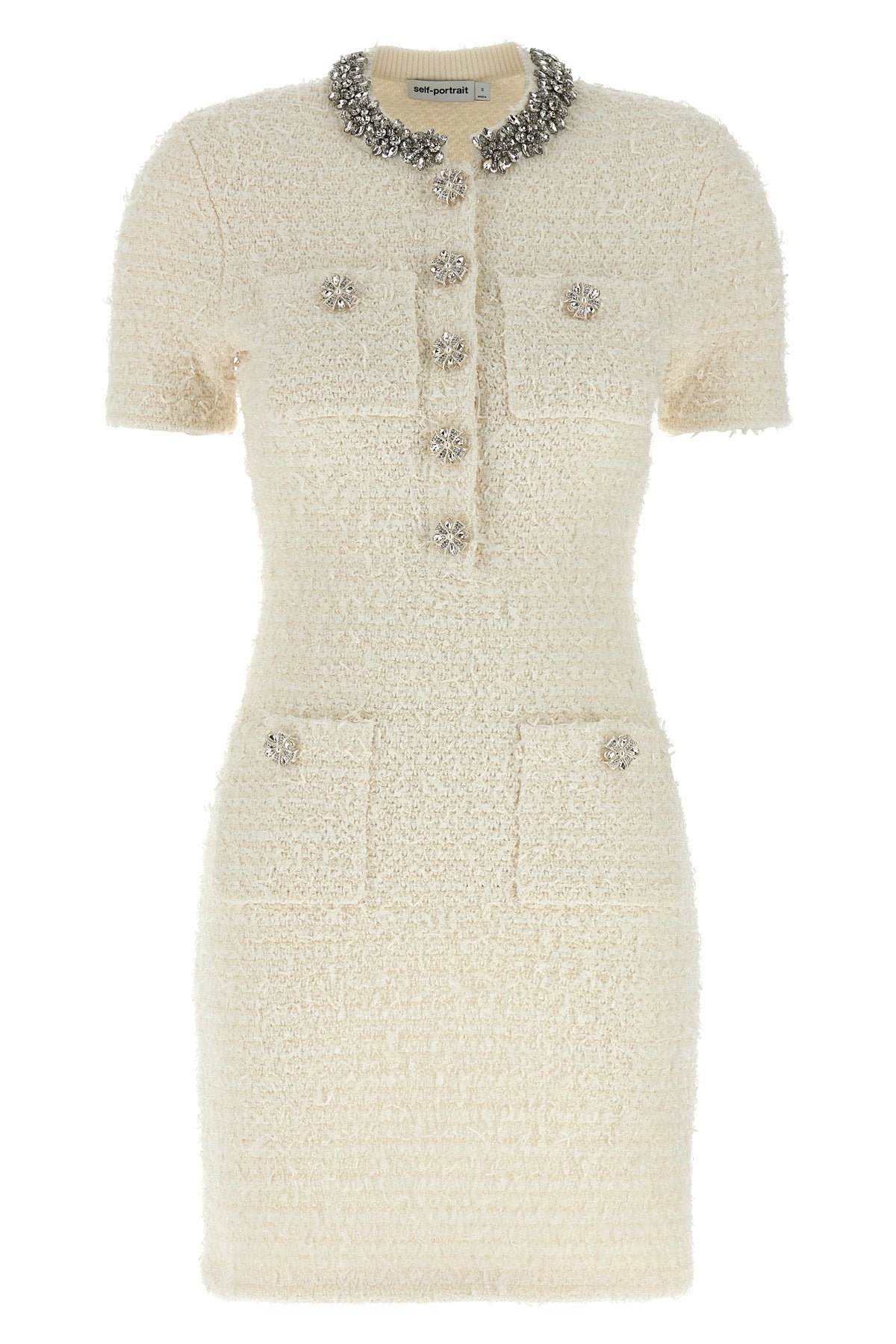 SELF PORTRAIT Knitted dress For Women 41% co, 30% pes, 15% pa, 13% wo, 1% ea