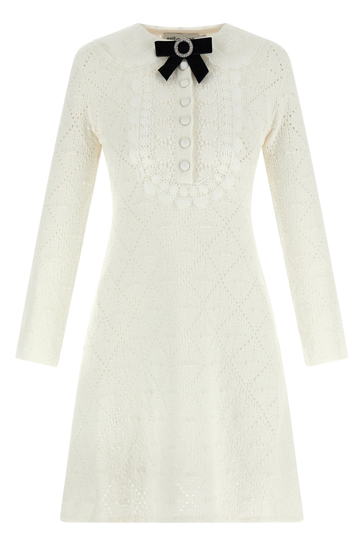 SELF PORTRAIT Lace dress For Women 77% cotton 16% polyester 6% polyamide 1% elastane