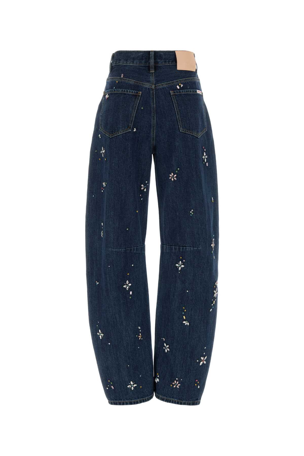 SELF PORTRAIT JEANSAPPLICAZIONI For Women Exterior: 100% Cotton