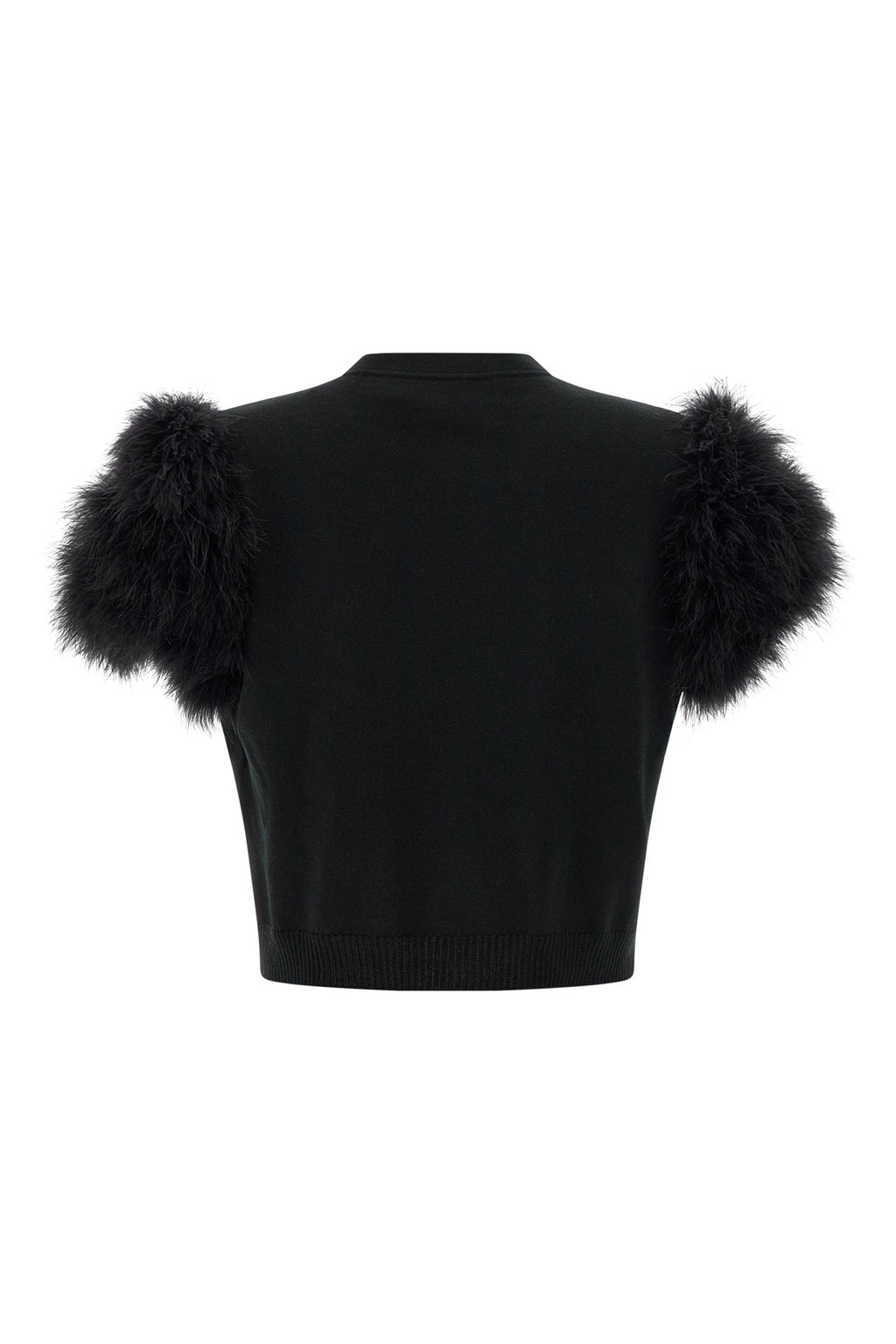 valentino garavani Valentino Garavani feathered knit cardigan