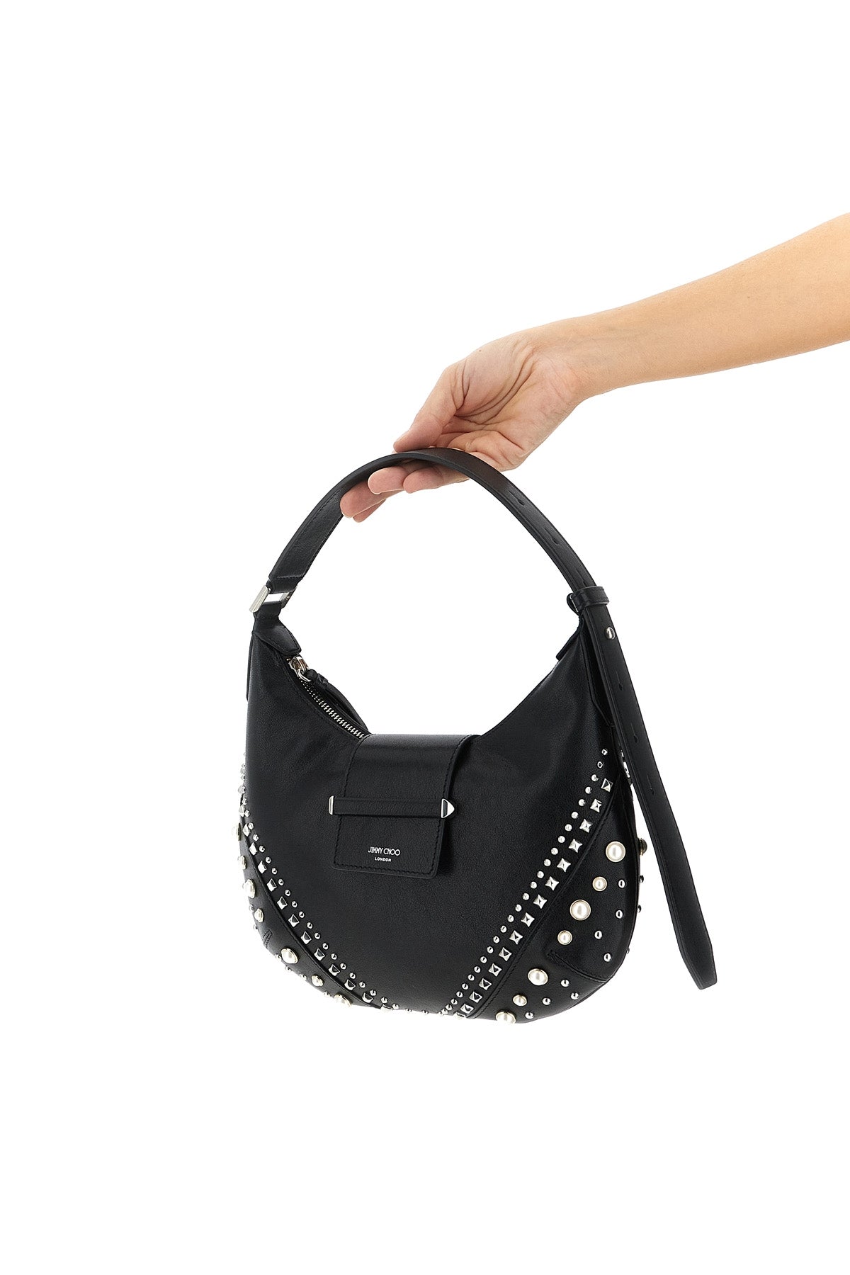 JIMMY CHOO 'Bar Hobo' shoulder bag For Women 90% lamb leather 10% brass