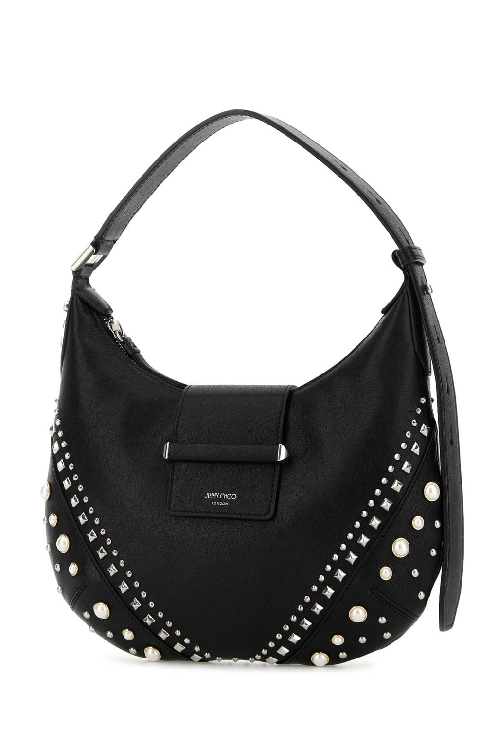 JIMMY CHOO BAR HOBO/S For Women Exterior: 100% Leather Lining: 100% Fabric Finishing: Silver metal