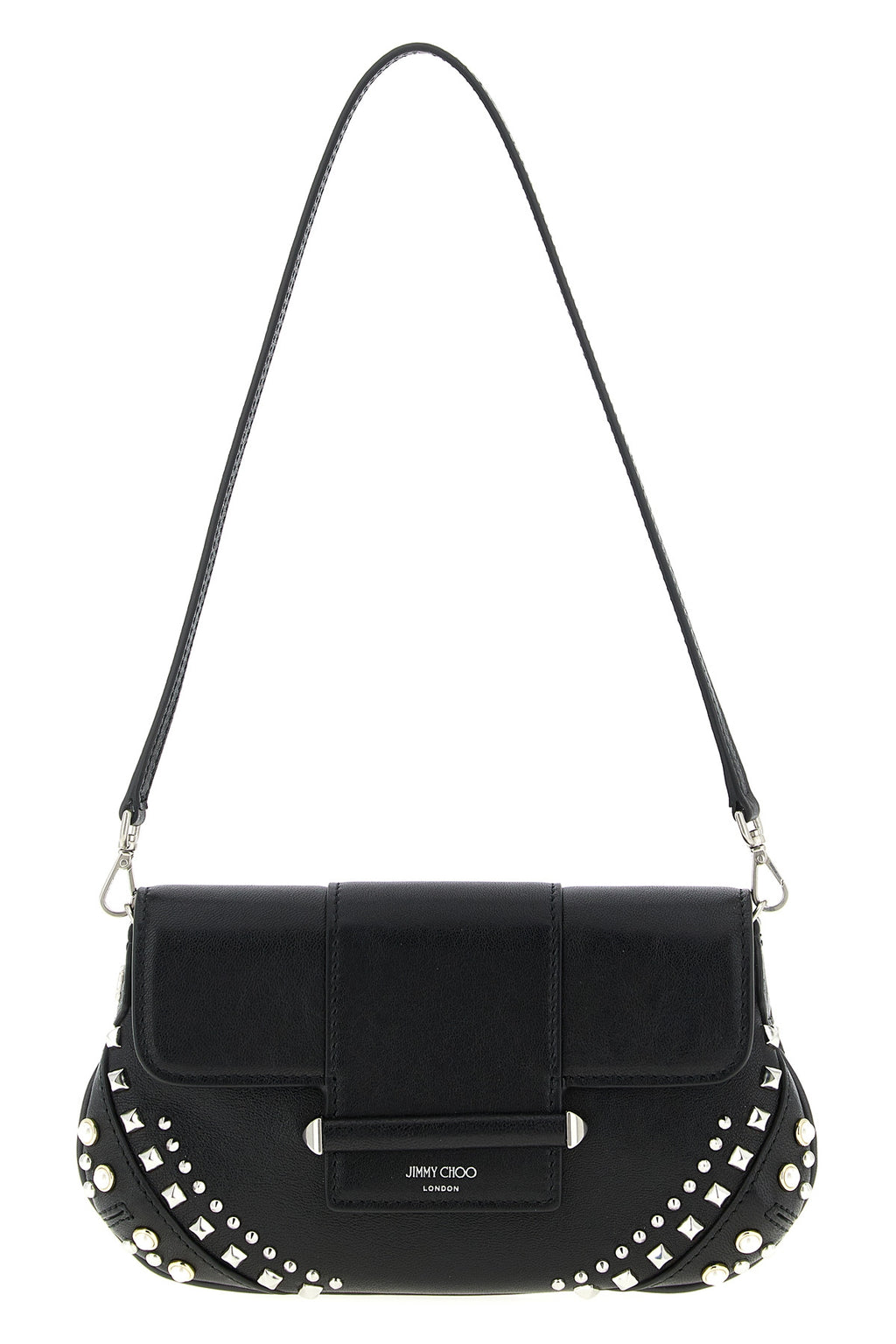 JIMMY CHOO 'Bar' wallet on chain For Women 80% lamb leather 20% brass