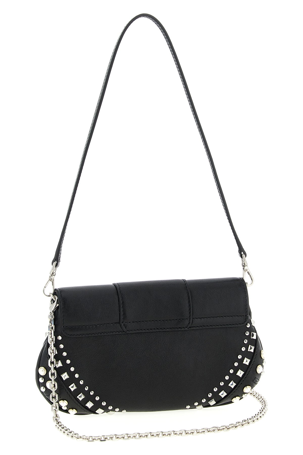 JIMMY CHOO 'Bar' wallet on chain For Women 80% lamb leather 20% brass
