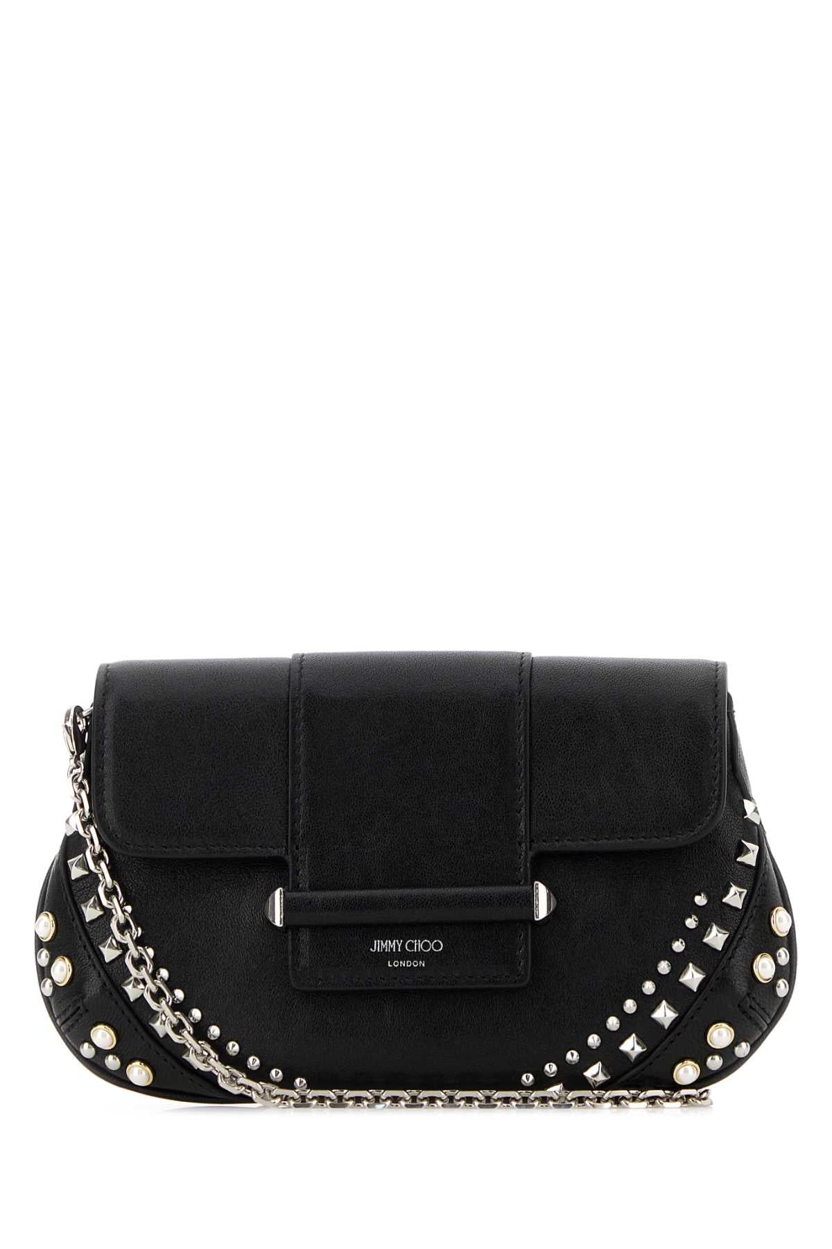 JIMMY CHOO BAR WALLET/CHAIN For Women Exterior: 100% Leather Lining: 100% Fabric Finishing: Silver metal