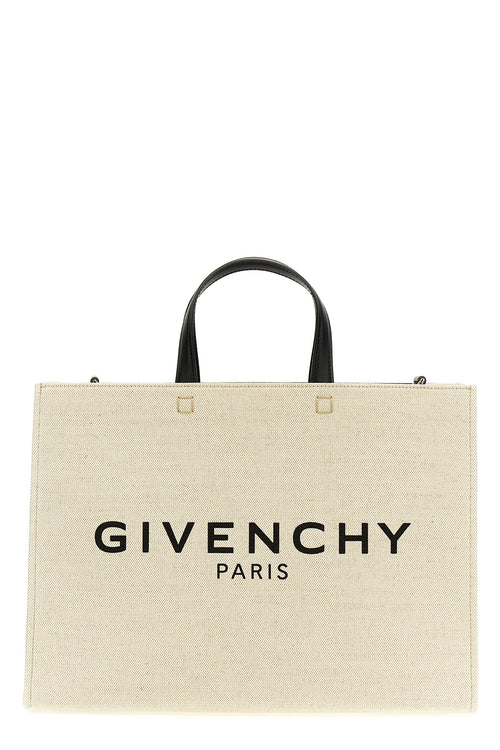 GIVENCHY 'G' midi shopping bag For Women 48% cotton 48% linen 4% polyurethane