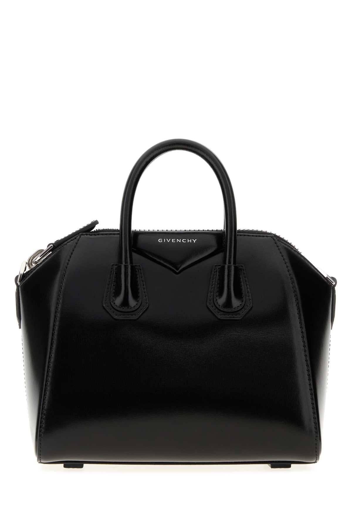 GIVENCHY ANTIGONA NV - MINI BAG For Women Exterior: 100% Calf Lining: 90% Cotton 10% Polyester Finishing: Silver metal