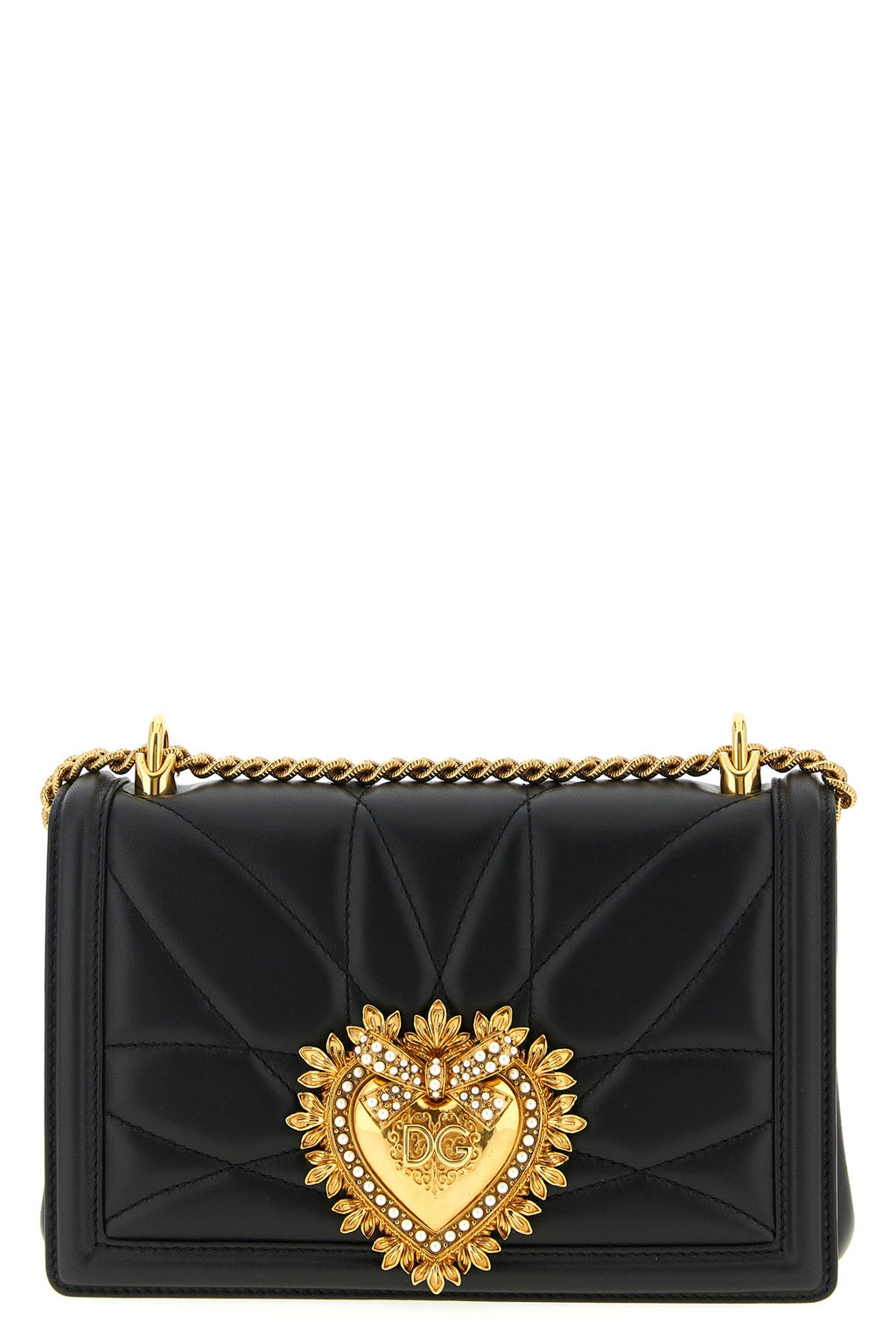 DOLCE & GABBANA 'Devotion bag' crossbody bag For Women 100% calfskin leather (Bos Taurus)