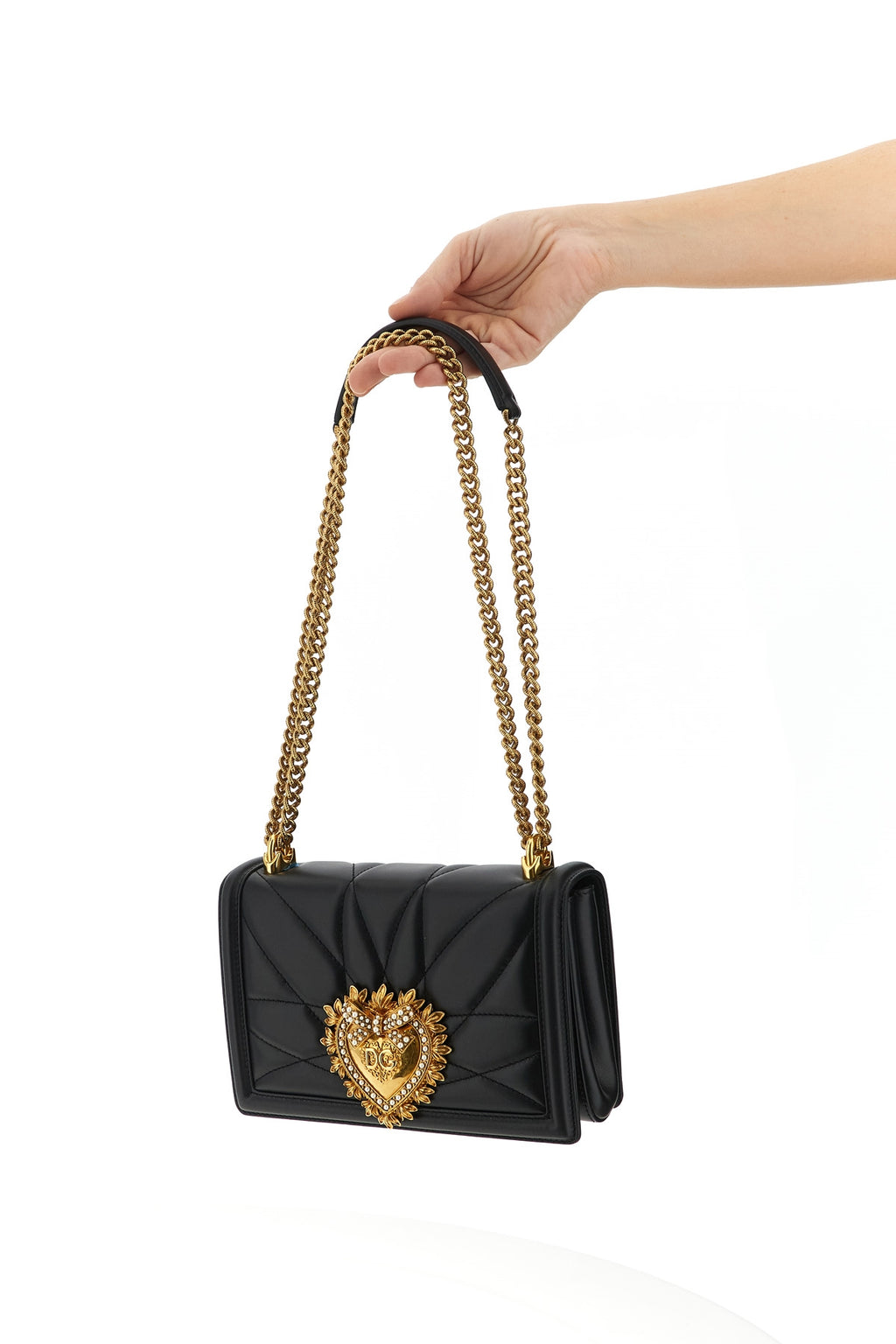DOLCE & GABBANA 'Devotion bag' crossbody bag For Women 100% calfskin leather (Bos Taurus)
