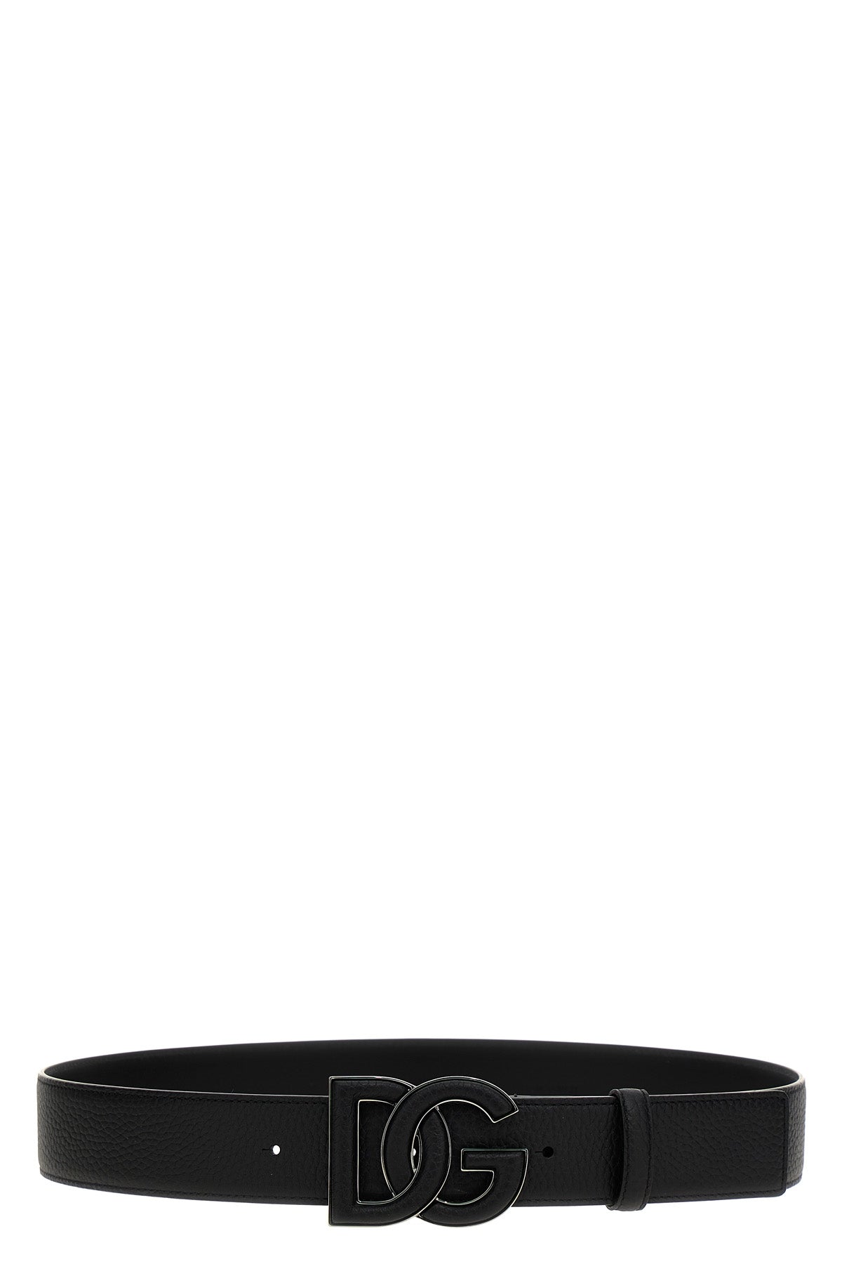 DOLCE & GABBANA Logo leather belt For Men 100% calfskin leather