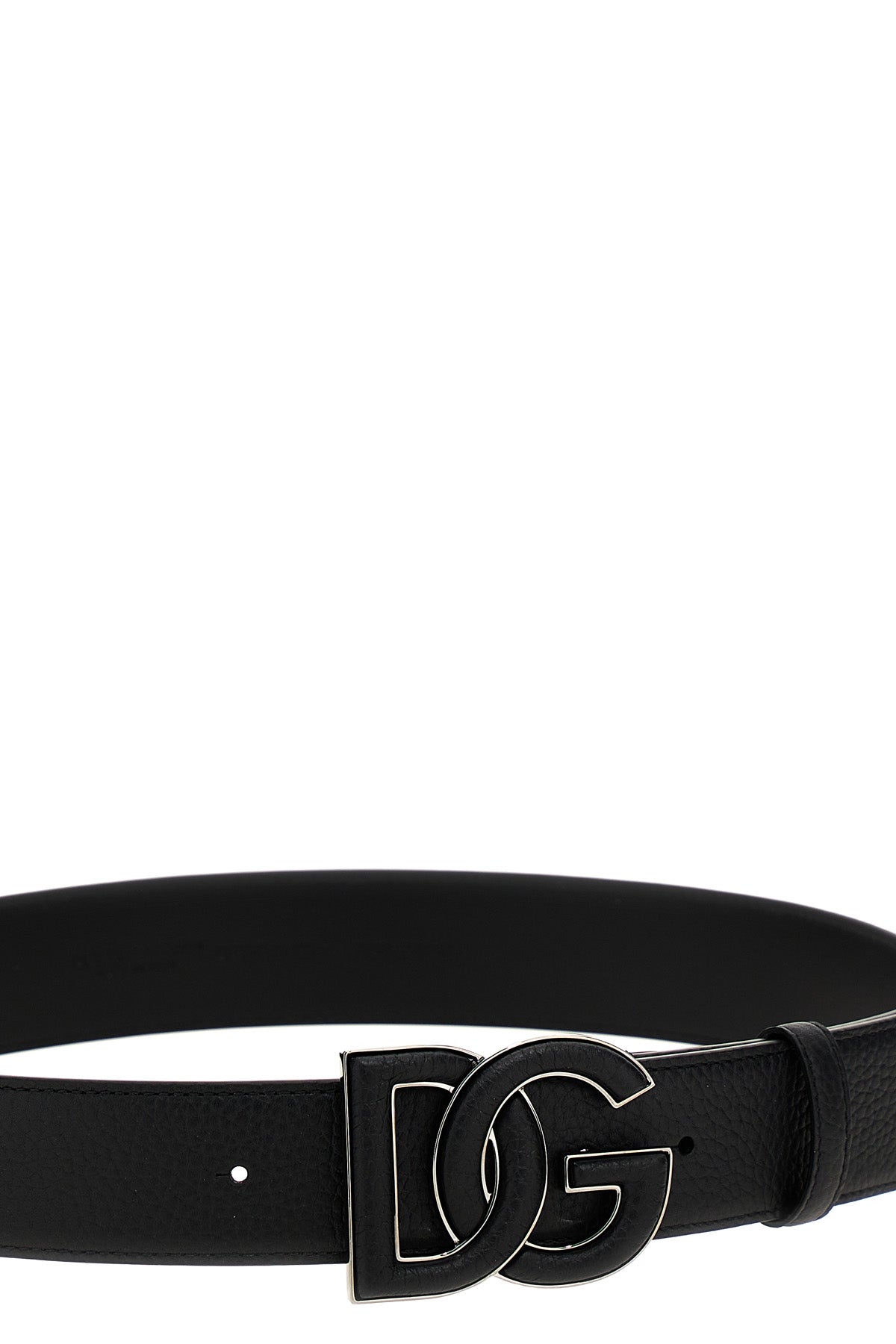 DOLCE & GABBANA Logo leather belt For Men 100% calfskin leather