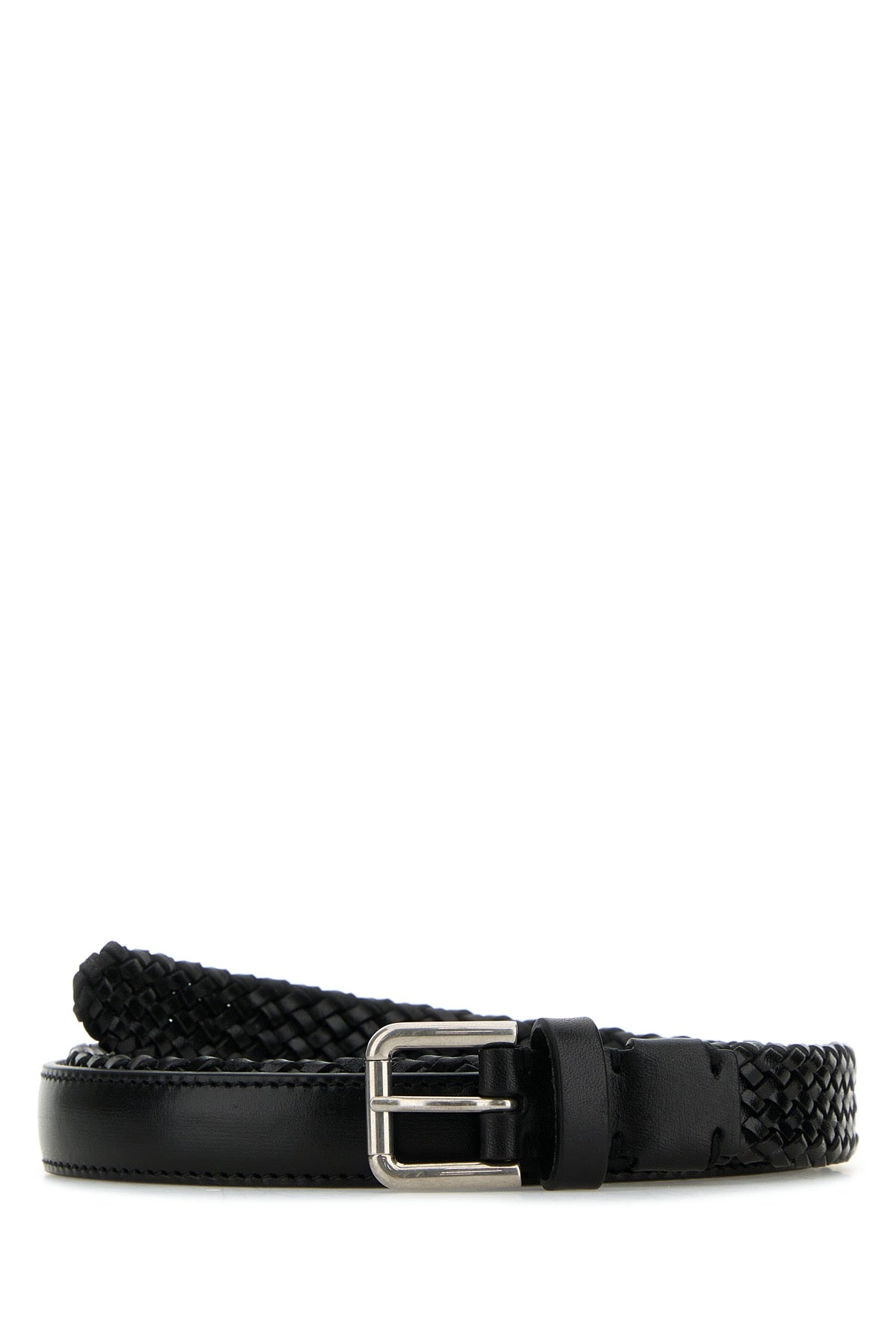 DOLCE & GABBANA BELT NO LOGO INTRECCIO For Men Exterior: 100% Leather