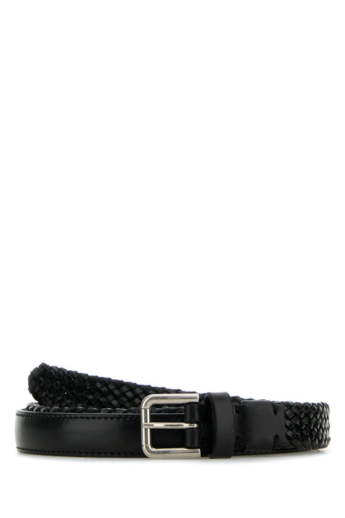 DOLCE & GABBANA BELT NO LOGO INTRECCIO For Men Exterior: 100% Leather