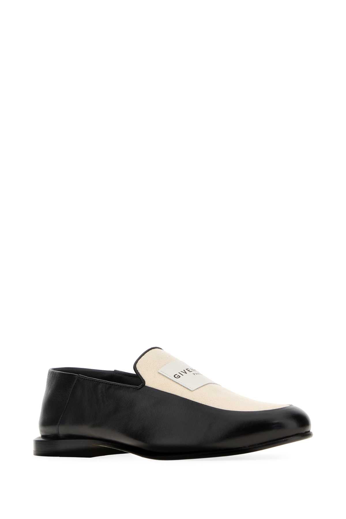 GIVENCHY LABEL LOAFER For Women Exterior: 100% Lamb 100% Fabric Interior: 100% Fabric Sole: Rubber