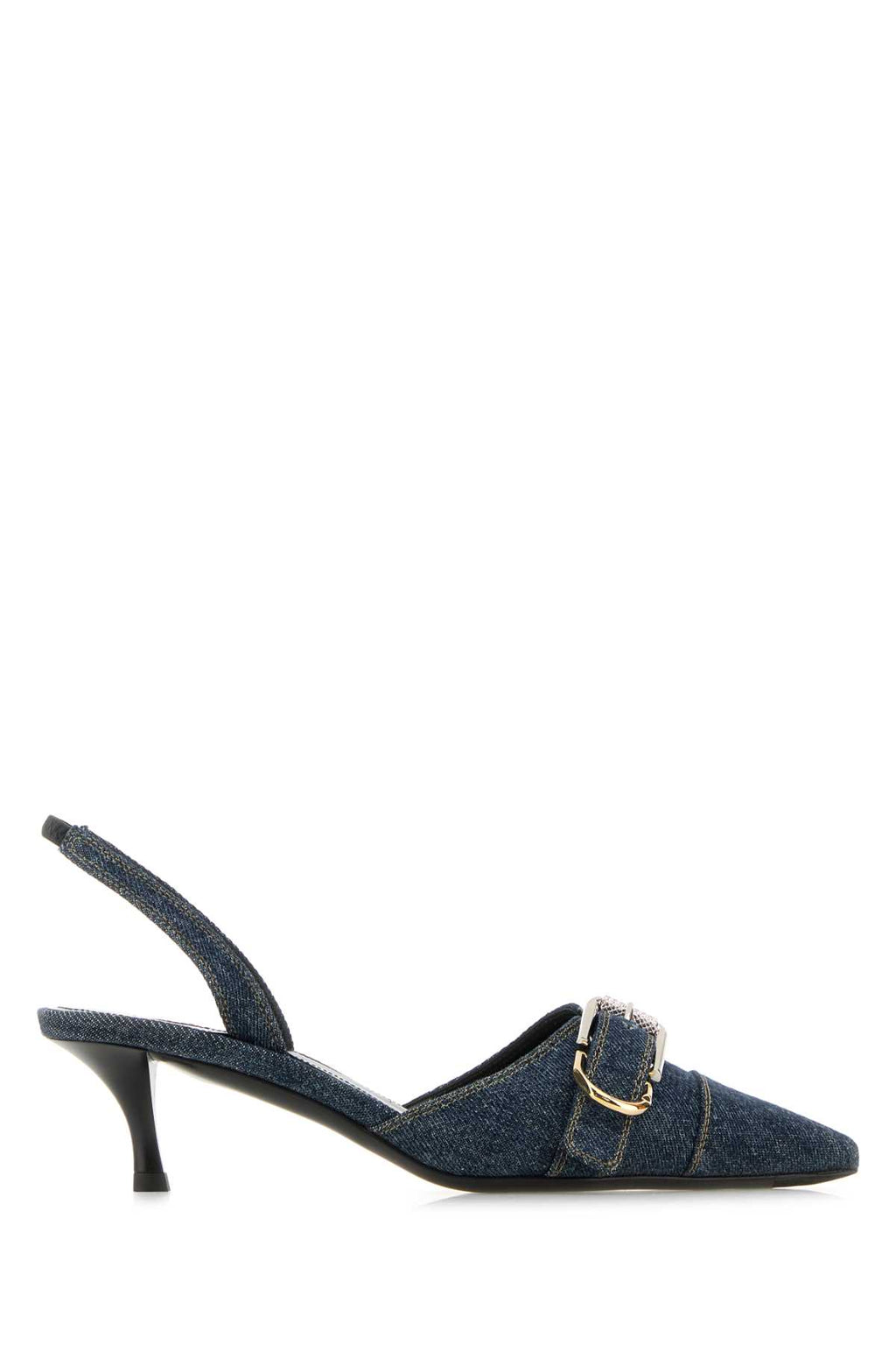 GIVENCHY VOYOU - SLINGBACK HEEL 45MM For Women Exterior: 100% Cotton Interior: 100% Leather Sole: Leather