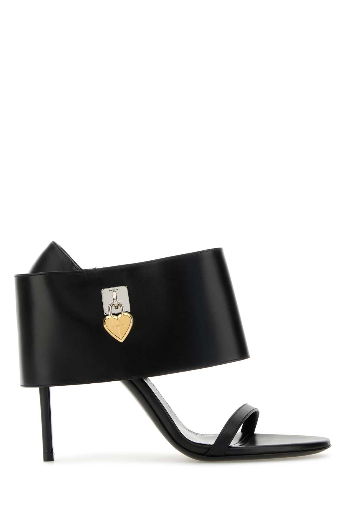 GIVENCHY SHARK LOCK SANDALS For Women Exterior: 100% Calf Interior: 100% Leather Sole: Leather