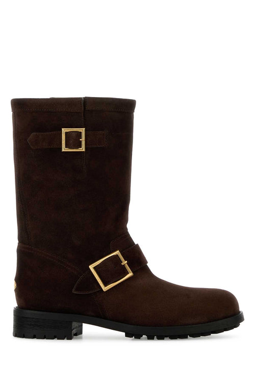 JIMMY CHOO BIKER MID For Women Exterior: 100% Suede Interior: 100% Leather Sole: Rubber