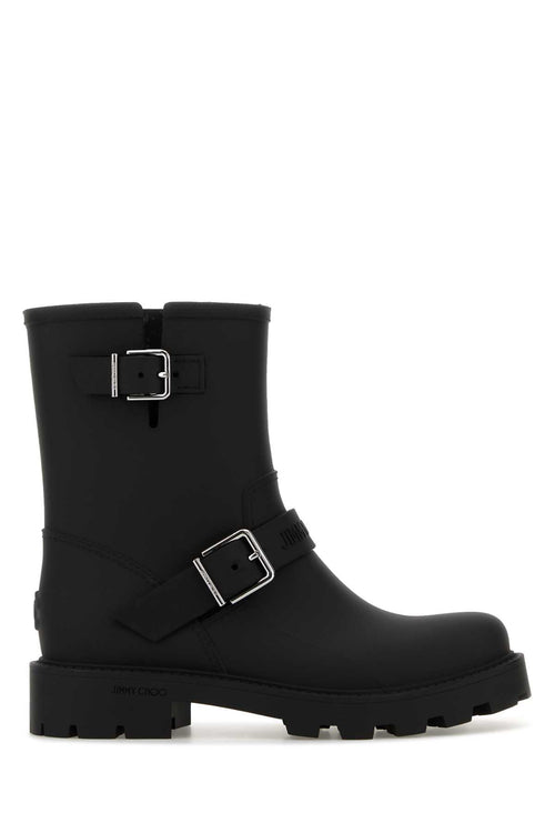 JIMMY CHOO BIKER RAIN For Women Exterior: 100% Rubber Interior: 100% Rubber Sole: Rubber