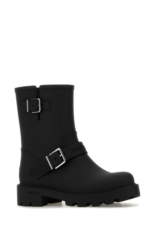 JIMMY CHOO BIKER RAIN For Women Exterior: 100% Rubber Interior: 100% Rubber Sole: Rubber