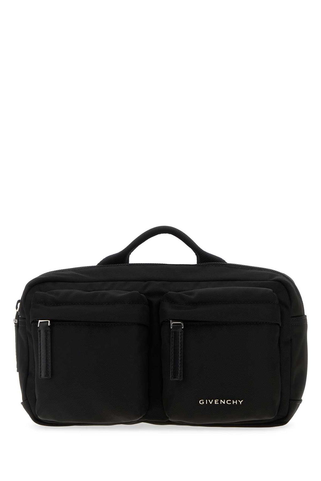 GIVENCHY ESSENTIAL U BUMBAG For Men Exterior: 100% Nylon Lining: 100% Fabric Finishing: Silver metal