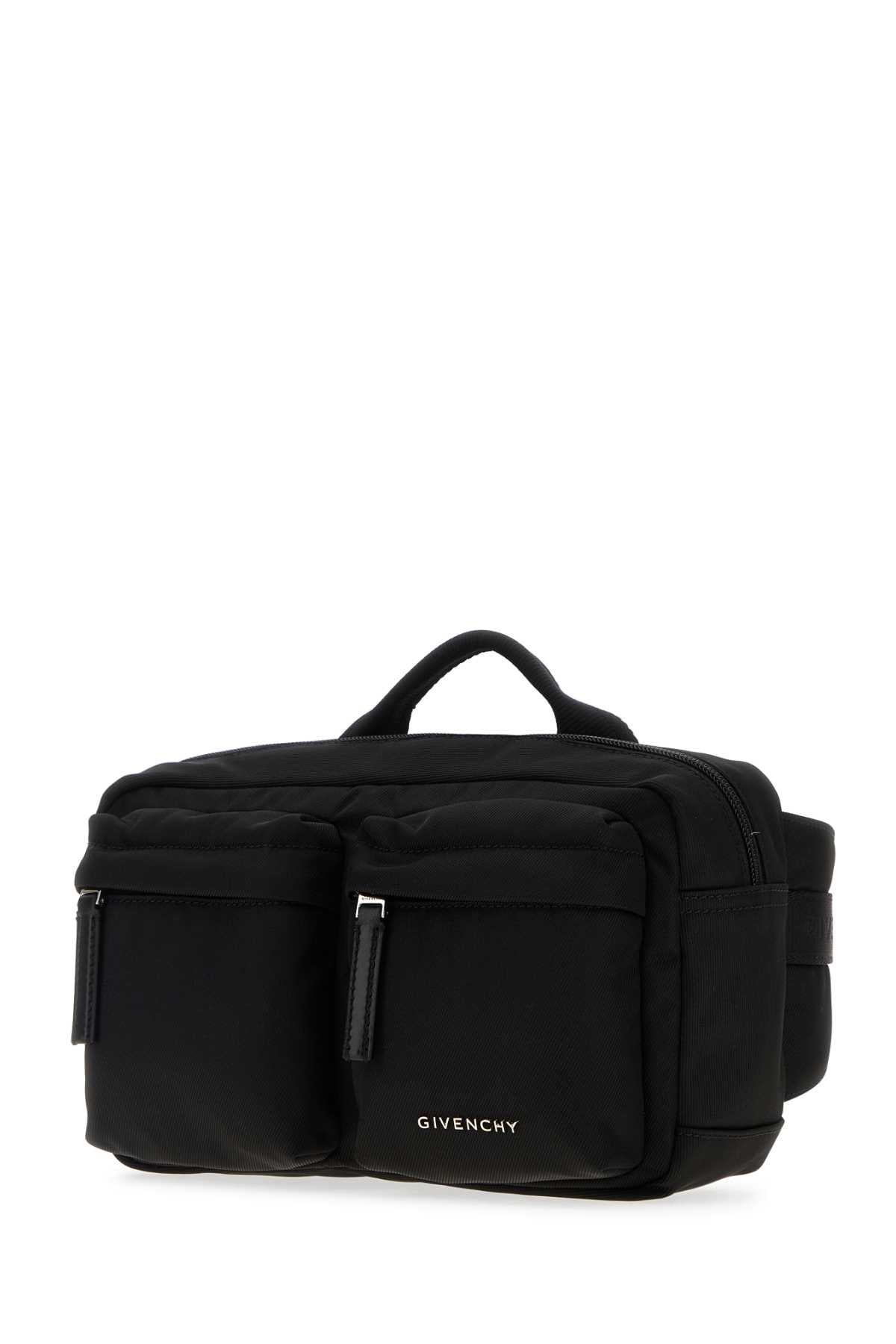 GIVENCHY ESSENTIAL U BUMBAG For Men Exterior: 100% Nylon Lining: 100% Fabric Finishing: Silver metal