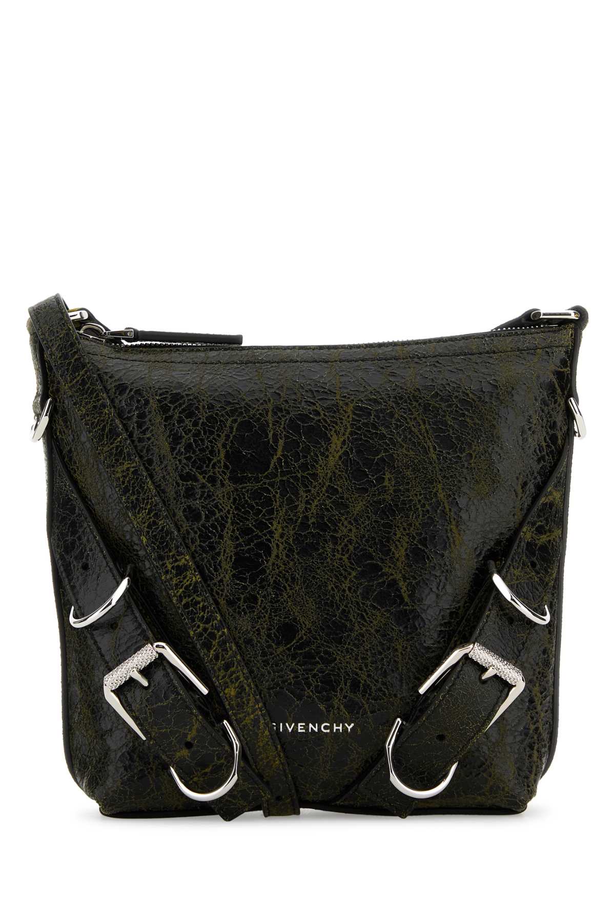 GIVENCHY VOYOU SMALL CROSSBODY For Men Exterior: 100% Calf Lining: 100% Fabric Finishing: Silver metal