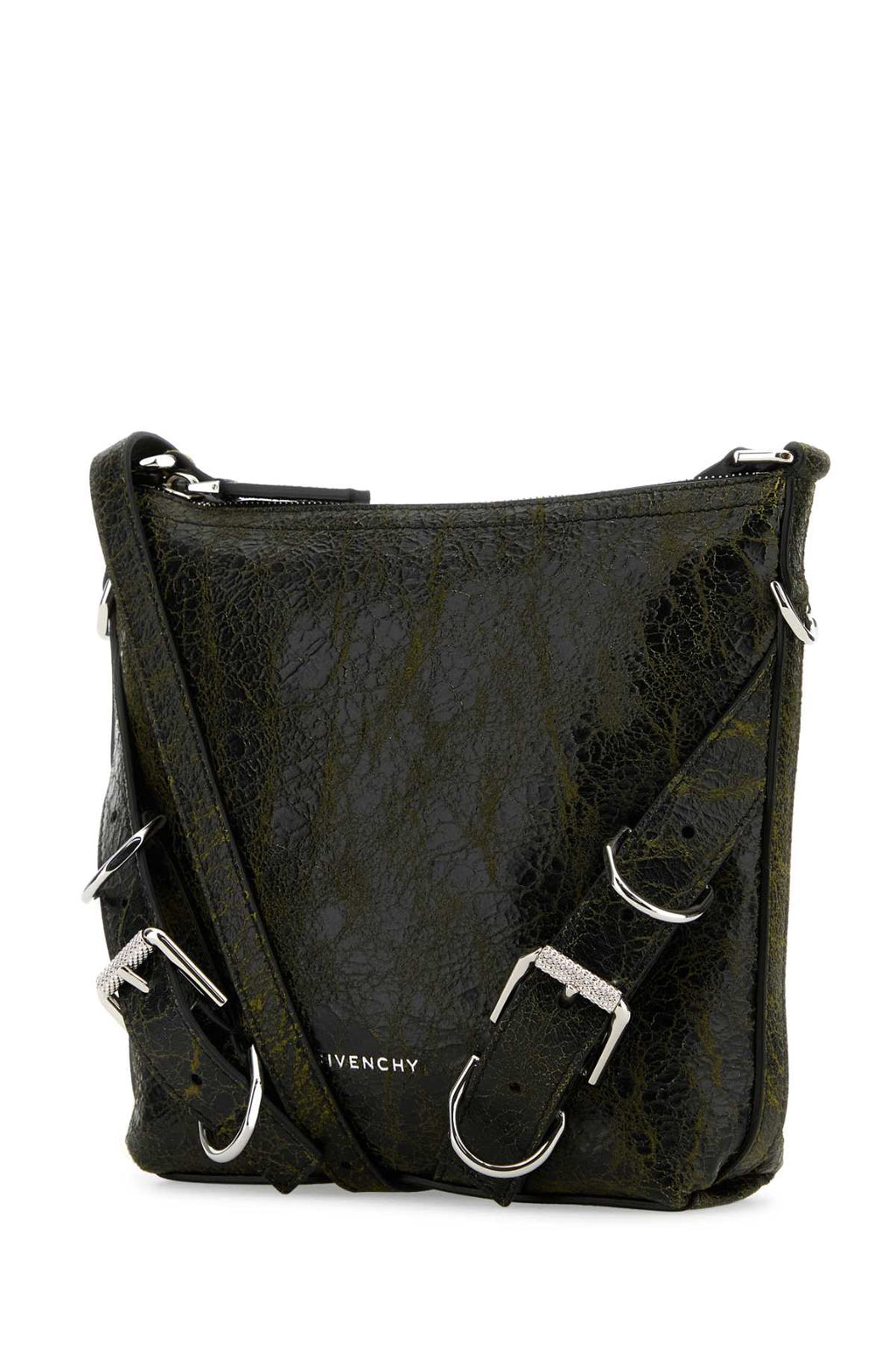 GIVENCHY VOYOU SMALL CROSSBODY For Men Exterior: 100% Calf Lining: 100% Fabric Finishing: Silver metal