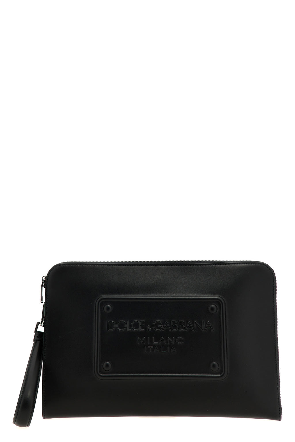 DOLCE & GABBANA Large plaque pouch For Men 100% calfskin leather (Bos Taurus)