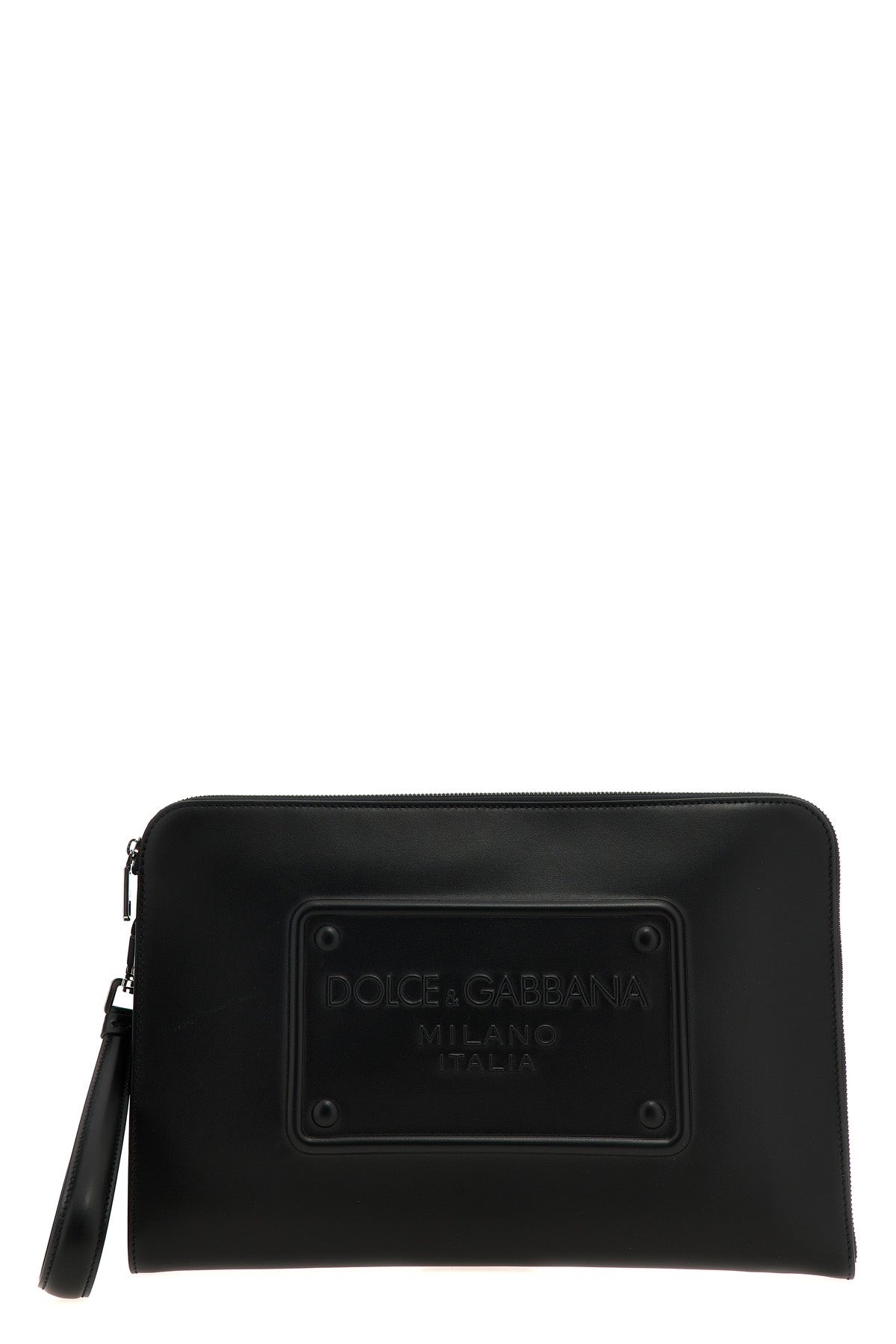 DOLCE & GABBANA Large plaque pouch For Men 100% calfskin leather (Bos Taurus)