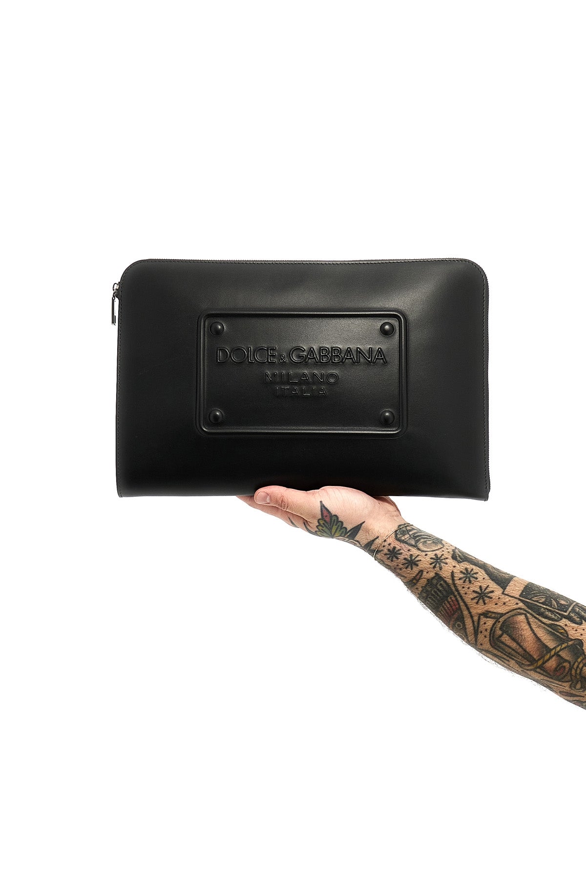 DOLCE & GABBANA Large plaque pouch For Men 100% calfskin leather (Bos Taurus)