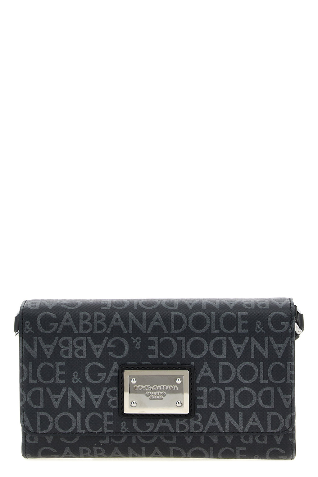 DOLCE & GABBANA Coated jacquard crossbody bag For Men 40% co, 20% pu, 20% vi, 10% le 10% pl