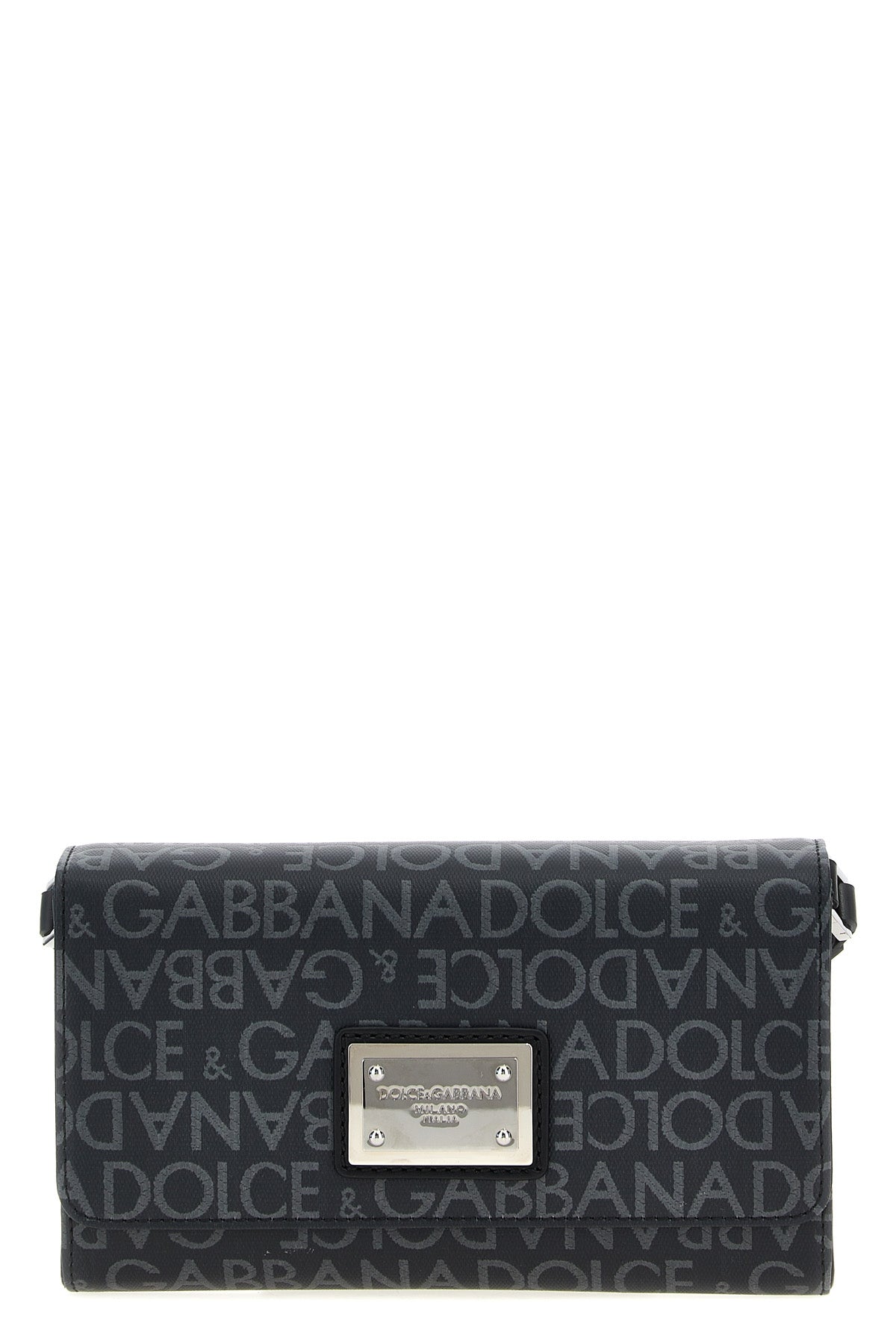 DOLCE & GABBANA Coated jacquard crossbody bag For Men 40% co, 20% pu, 20% vi, 10% le 10% pl