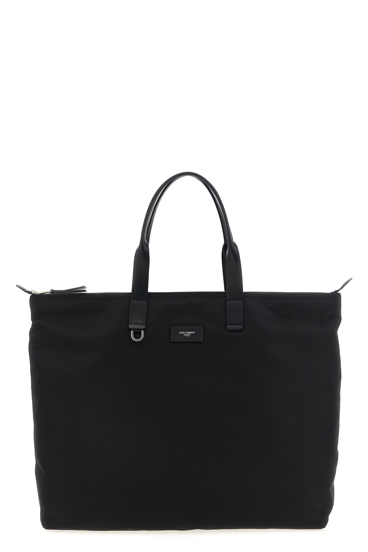 DOLCE & GABBANA Big logo patch shopping bag For Men 78% POLYAMIDE 08% ACRYLIC 14% CALF