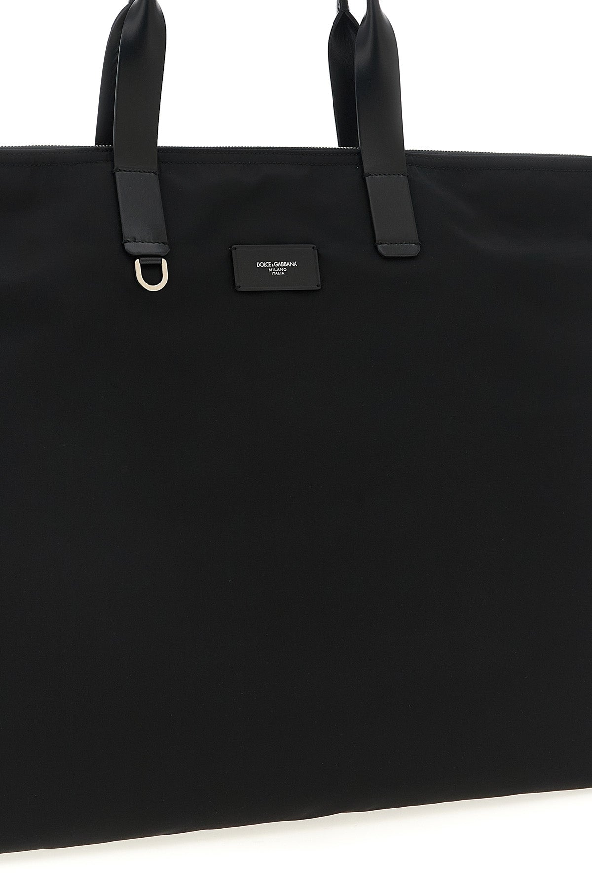 DOLCE & GABBANA Big logo patch shopping bag For Men 78% POLYAMIDE 08% ACRYLIC 14% CALF