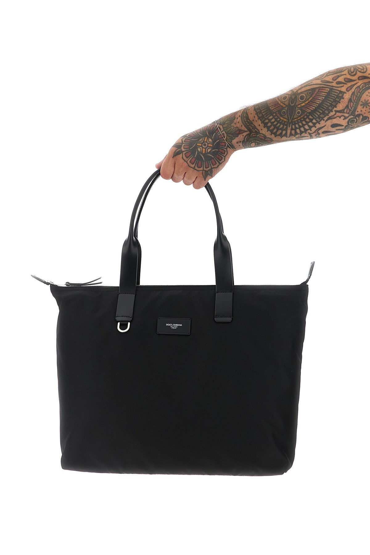 DOLCE & GABBANA Media logo patch shopping bag For Men 78% polyamide 14% lh 8% acrylic