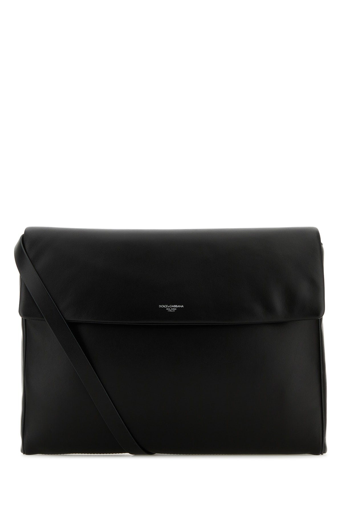 DOLCE & GABBANA POUCH MORBIDA TRACOLLA For Men Exterior: 100% Lamb Lining: 100% Lamb Finishing: Silver metal
