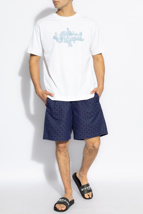 GIVENCHY 'Monogram' bermuda shorts For Men 82% cotton 18% viscose